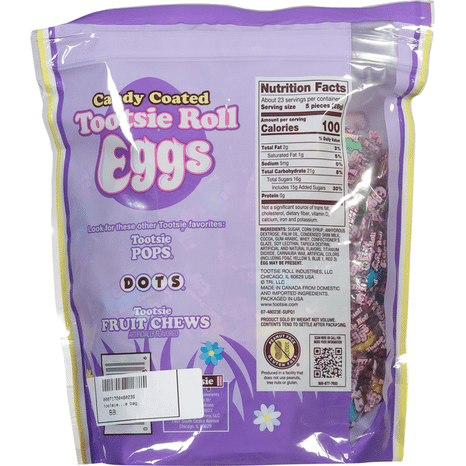 Candy Coated Tootsie Roll Eggs 23 oz  – Individually Wrapped, Perfect for Easter Baskets & Party Favors