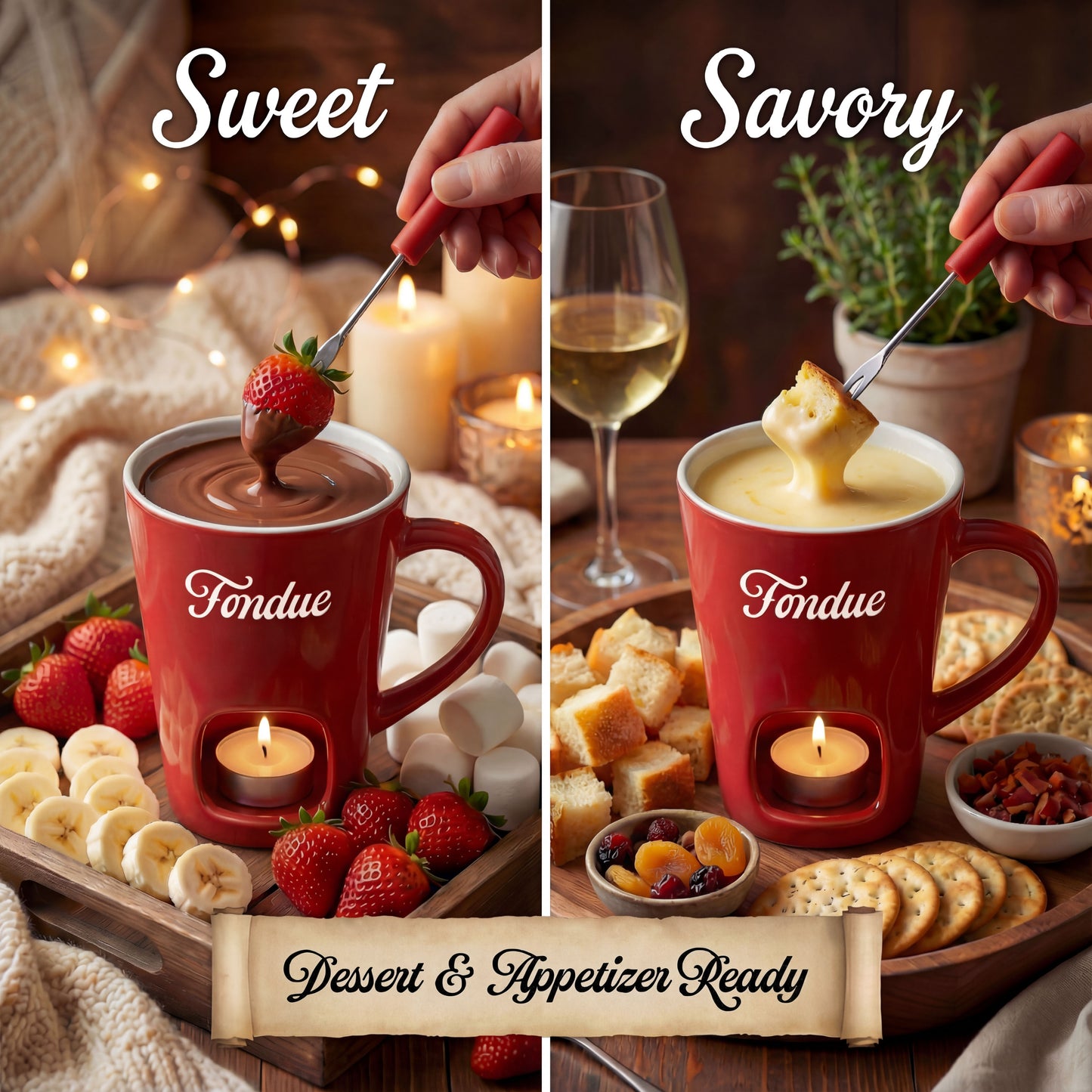 Chocolate Fondue Cups – Easy Melt Milk Chocolate for Dipping & Desserts - Single-Serve Melting Chocolate Cups