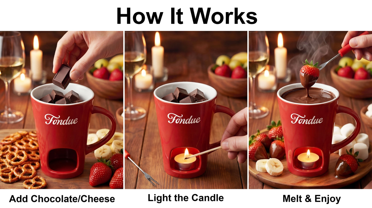 Chocolate Fondue Cups – Easy Melt Milk Chocolate for Dipping & Desserts - Single-Serve Melting Chocolate Cups